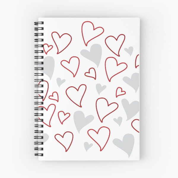 Item preview, grey and red heart designed and sold by CREATINERY.