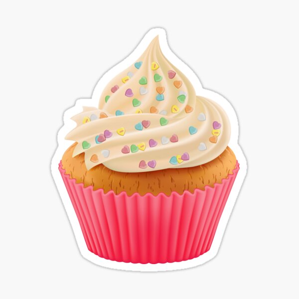 Cute yummy magical sweet sparkling cupcake cartoon' Sticker