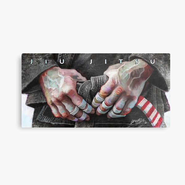 Jiu-Jitsu Taped Fingers Metal Print