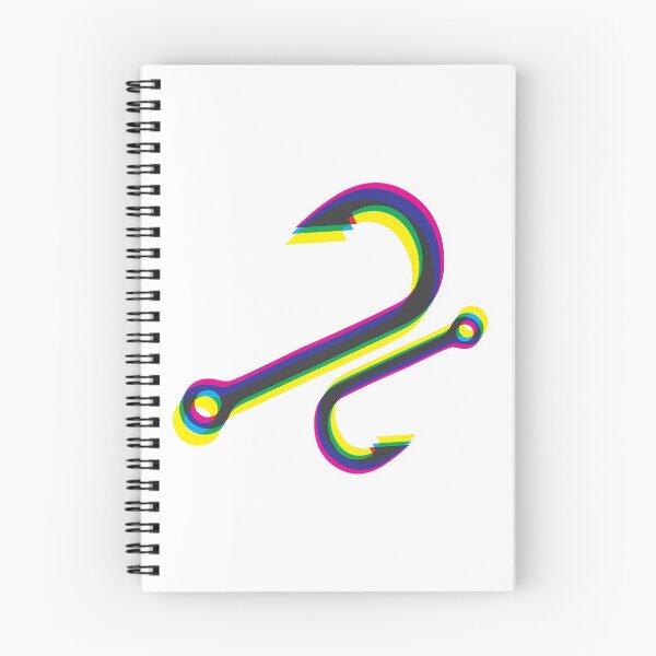 Item preview, Fishing Hooks design in bold colours | Graphic and fun designed and sold by The-Goods.