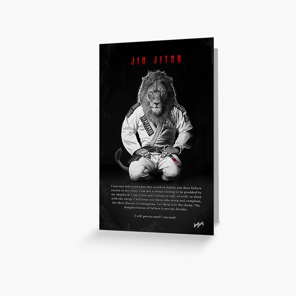 Item preview, Kneeling Jiu-Jitsu Lion designed and sold by groundshark.
