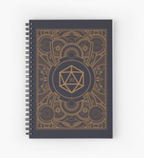 D20 Dice Steampunk Mech Spiral Notebook