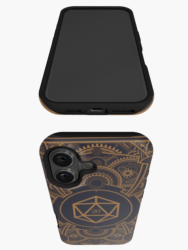 Thumbnail 3 of 4, iPhone Case, D20 Dice Steampunk Mech designed and sold by pixeptional.