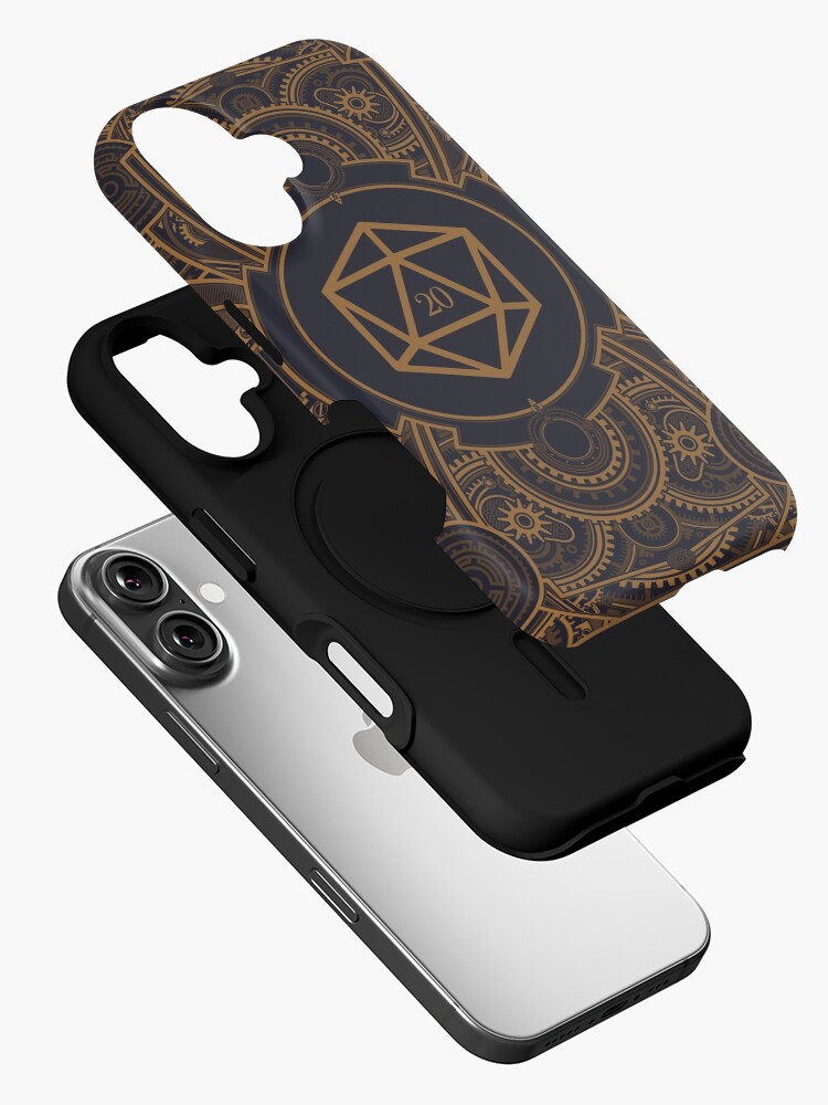 Thumbnail 2 of 4, iPhone Case, D20 Dice Steampunk Mech designed and sold by pixeptional.