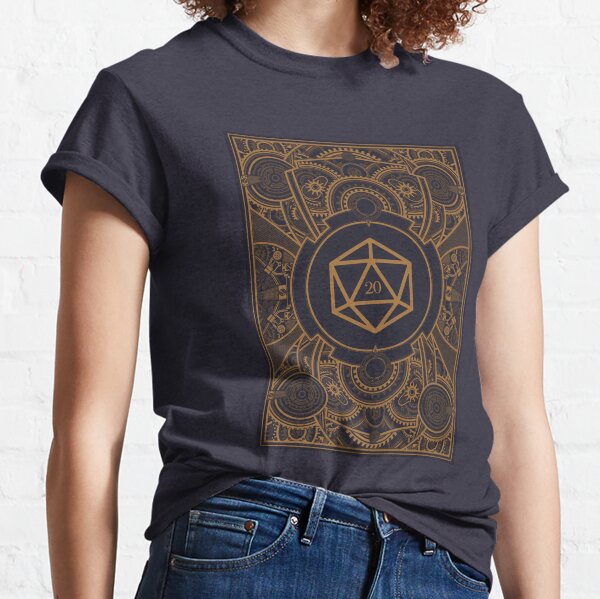 D20 Dice Steampunk Mech Classic T-Shirt