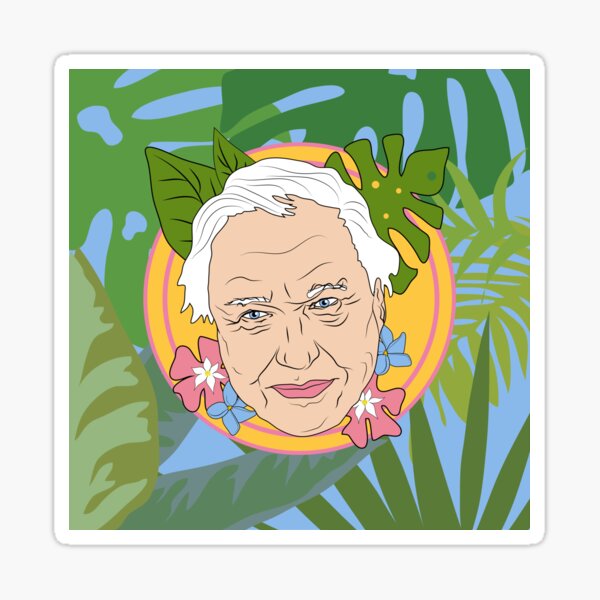 David Attenborough plant life design Sticker