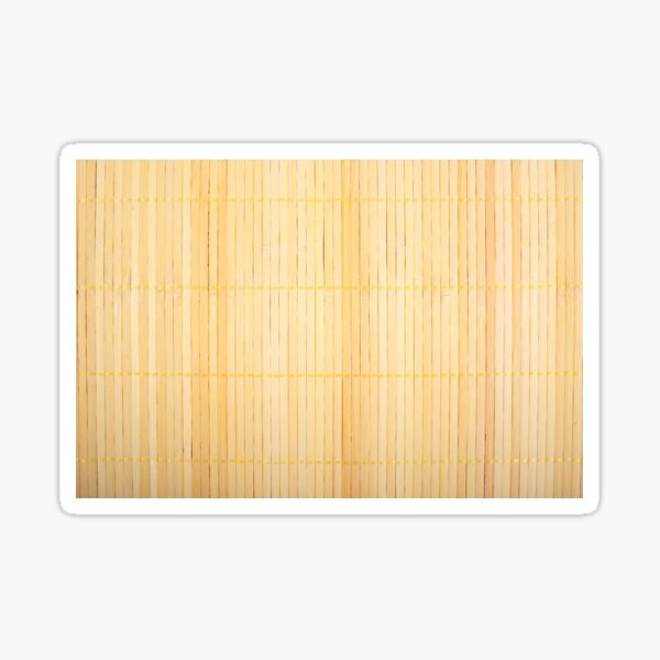 Sticker Bamboo Mat texture background 