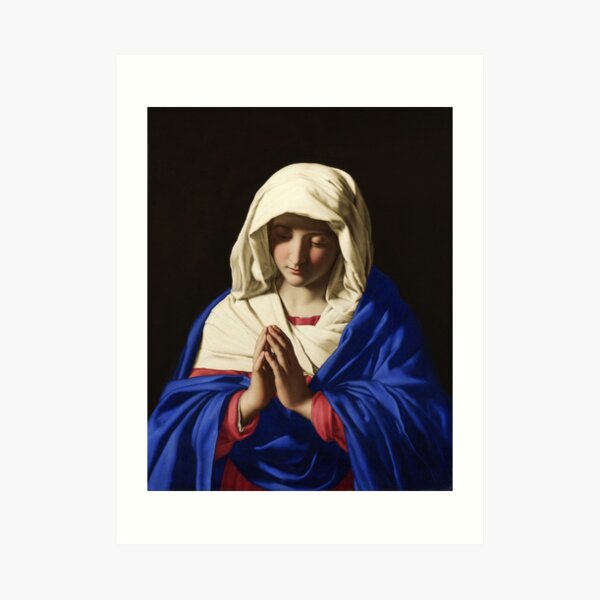 The Virgin in Prayer by Giovanni Battista Salvi da Sassoferrato Art Print