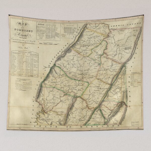 Item preview, Map of Somerset County, Pennsylvania (1830) designed and sold by allhistory.