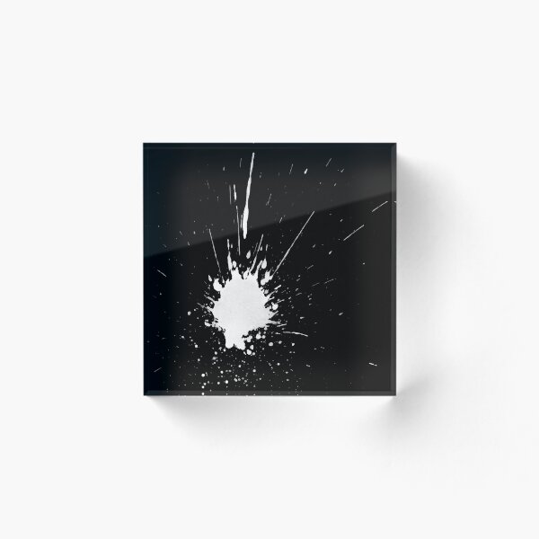 Item preview, White paint blots on the black background  designed and sold by artMoni.