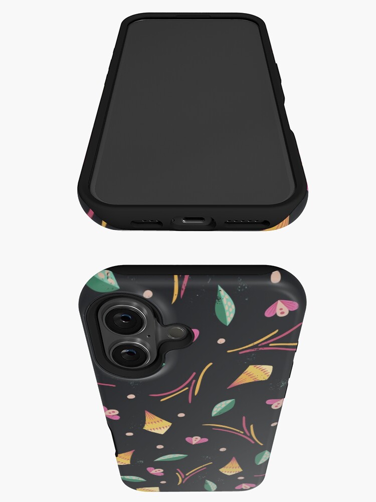 Thumbnail 3 of 4, iPhone Case, Vibrant Folk Art Floral Pattern designed and sold by tinytenacious.