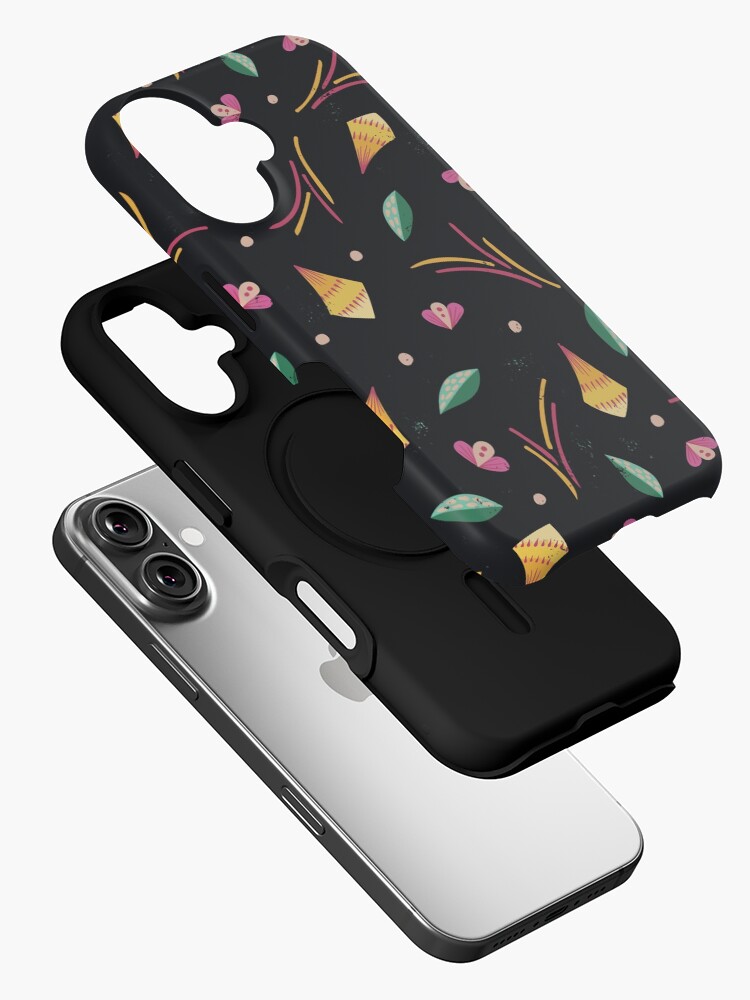 Thumbnail 2 of 4, iPhone Case, Vibrant Folk Art Floral Pattern designed and sold by tinytenacious.