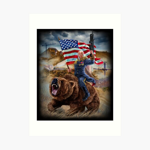 USA Republican President Donald Trump Building Epic Wall Art Print