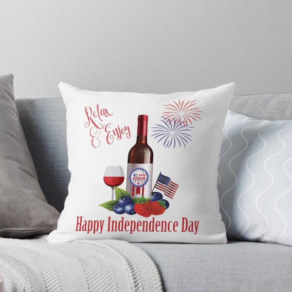 Aperçu de l'œuvre Joyeux Jour de l'Indépendance - Fête du 4 juillet, vin patriotique créée et vendue par Jecolds.
