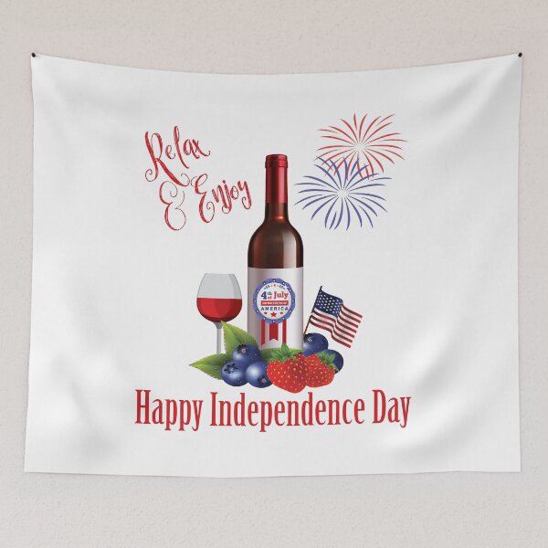 Item preview, Happy Independence Day - 4th of July Holiday, Patriotic Wine designed and sold by Jecolds.