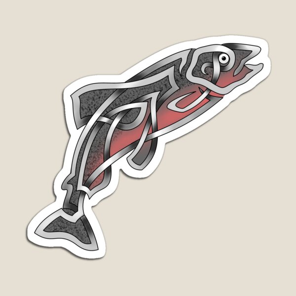 Celtic Knot Salmon Magnet