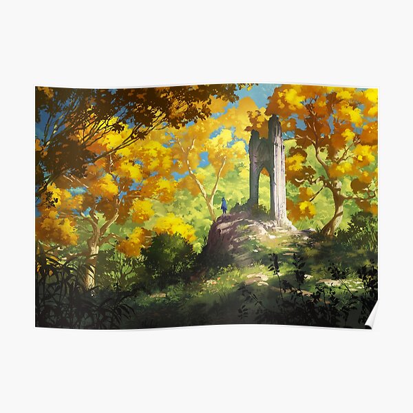 Yellow Ruins Poster