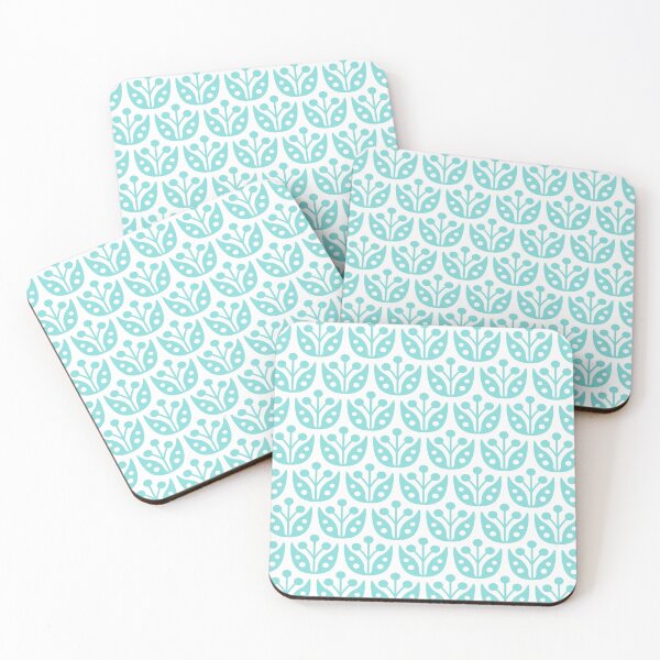 Item preview, Mid Century Modern Flower Pattern 539 Turquoise designed and sold by tonymagnerart.