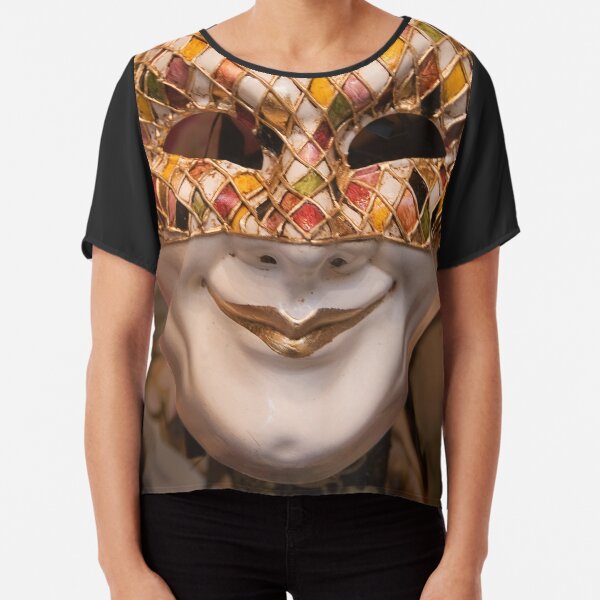 Maske Grinsen Chiffon Top