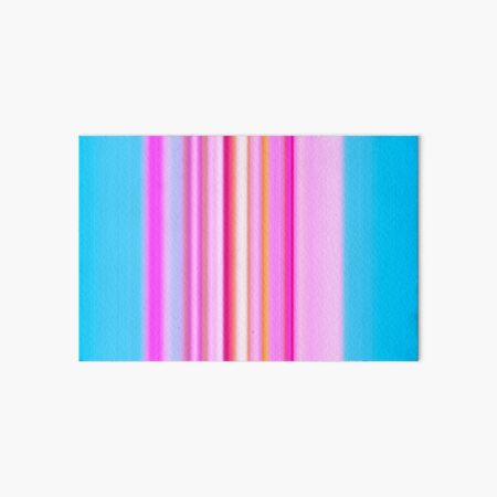 Stripes Blue and Pink Art Board Print