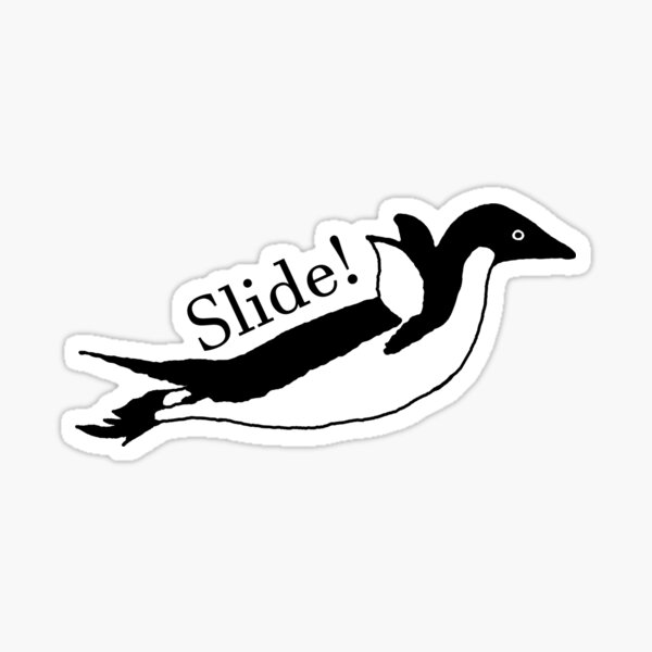Item preview, Sliding Penguin designed and sold by TurtlefrogShirt.