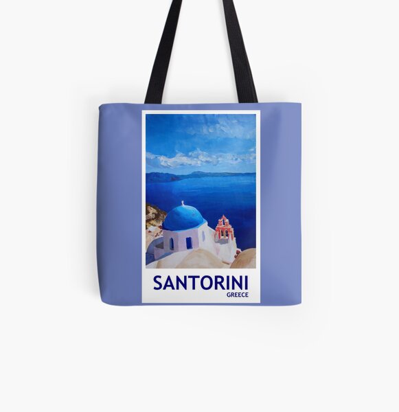 Santorini, Greece - View from Oia All Over Print Tote Bag