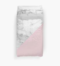 Funda nórdica Marble + Pink Pastel Color. Geometría clásica.