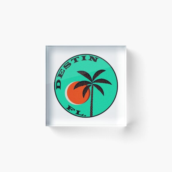 Item preview, Destin Florida Vintage Style Sunset Palm Tree designed and sold by DESTINATIONS DECAL.