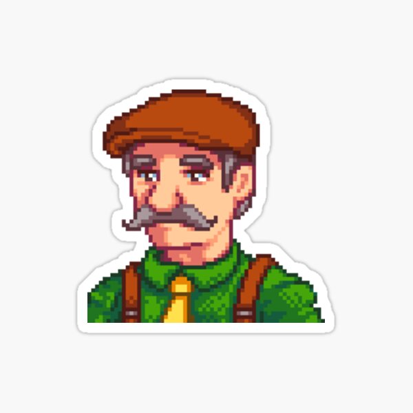 "Lewis Stardew Valley" Sticker for Sale by ParchedChair Redbubble