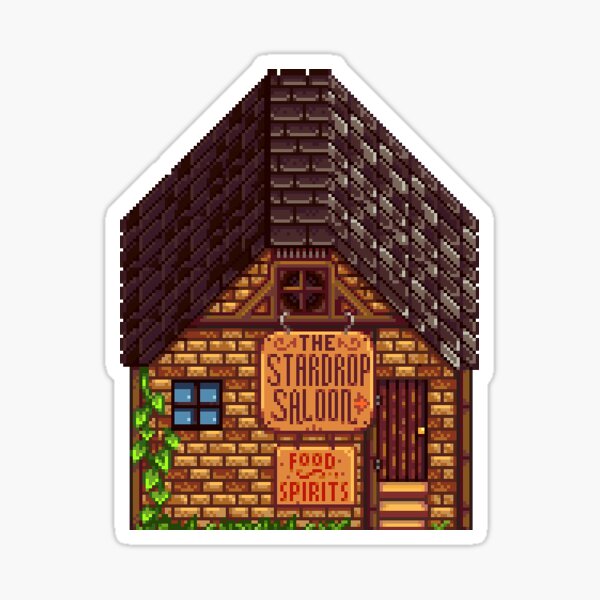 Stardrop Saloon Stardew Valley Sticker By Parchedchair Redbubble