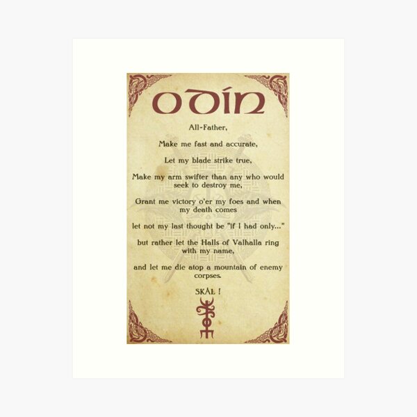 Prayer To Odin Art Print