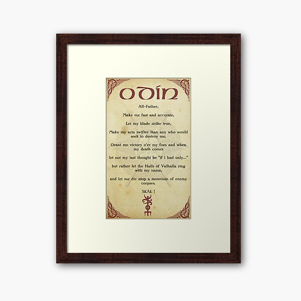 "Prayer To Odin" Framed Art Print by FantasySkyArt | Redbubble
