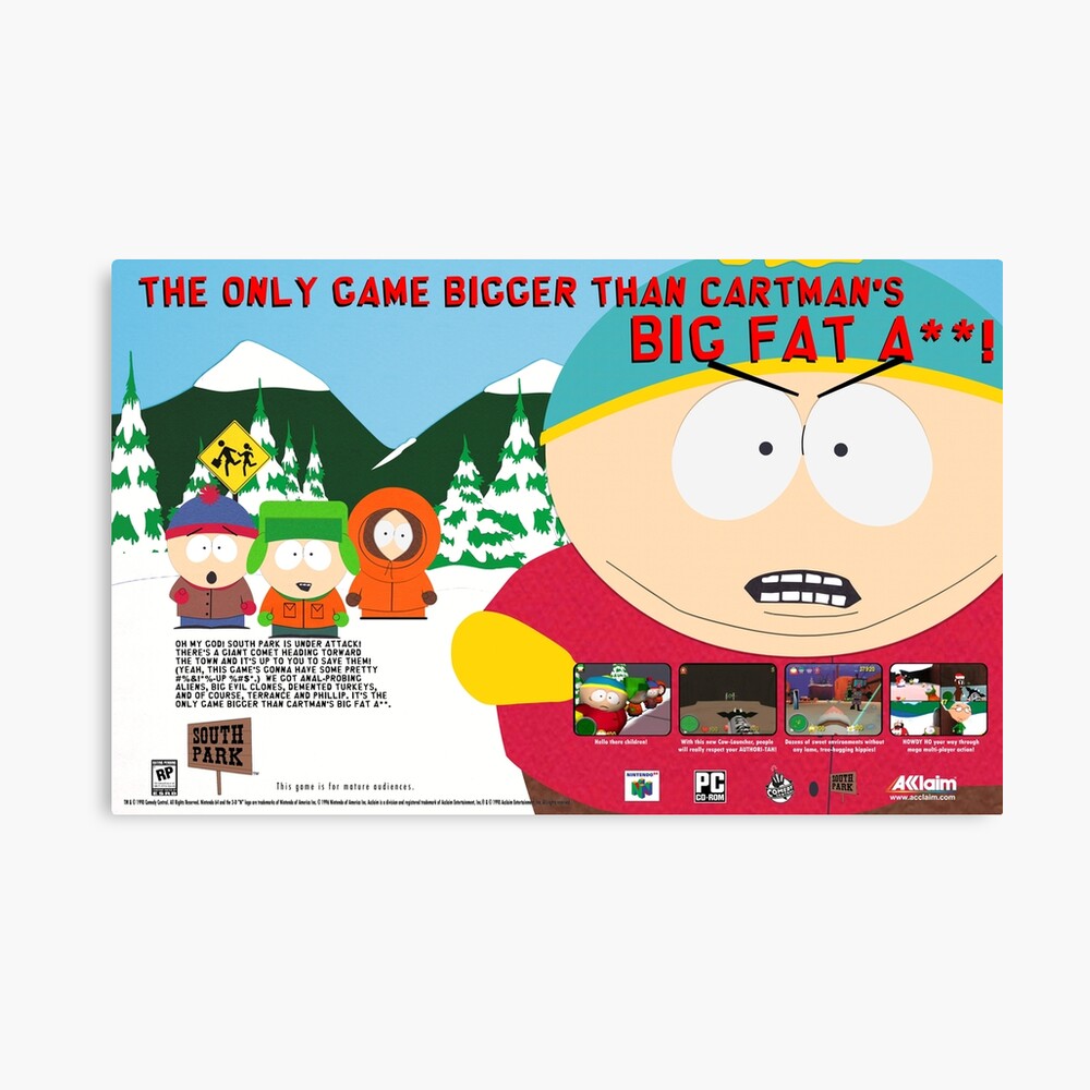South Park The Game Nintendo 64 Poster Rare Poster By Rubinho146 Redbubble