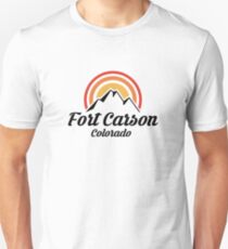 Fort Carson Colorado Shirt CO State Home City Tourist Travel Souvenir Skiing Gift Slim Fit T-Shirt