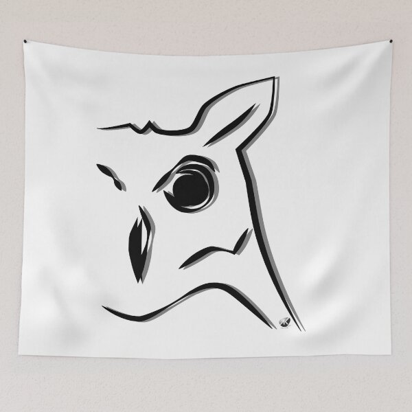 Item preview, Owl black / white designed and sold by Alexandra Kueny.