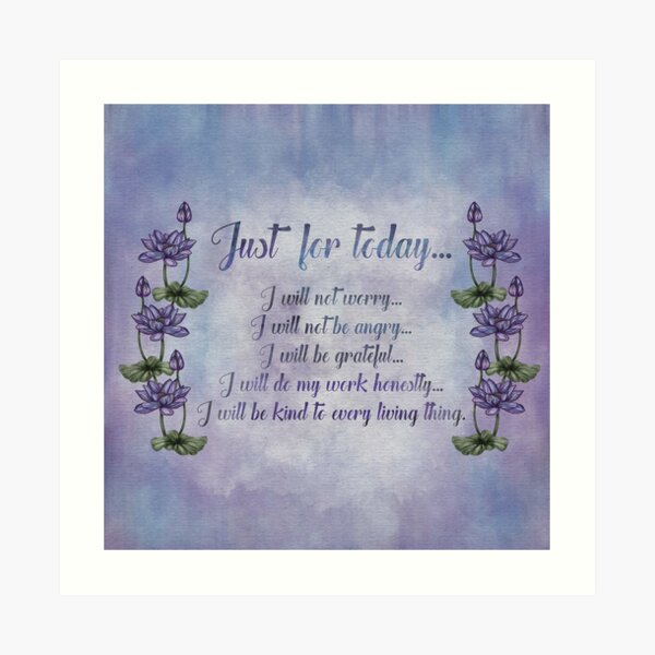 Reiki Principles -Reiki Precepts Art Print