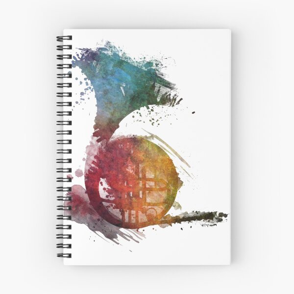 Item preview, French horn watercolor  designed and sold by JBJart.