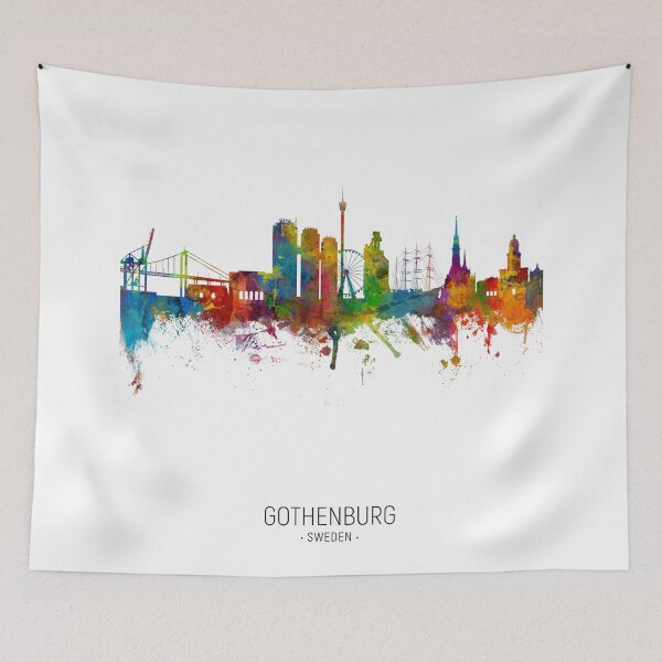 Item preview, Gothenburg Sweden Skyline designed and sold by ArtPrints.
