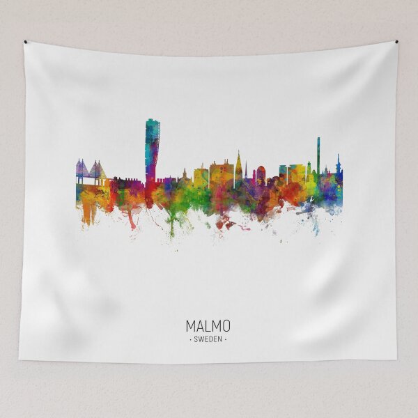 Item preview, Malmo Sweden Skyline designed and sold by ArtPrints.