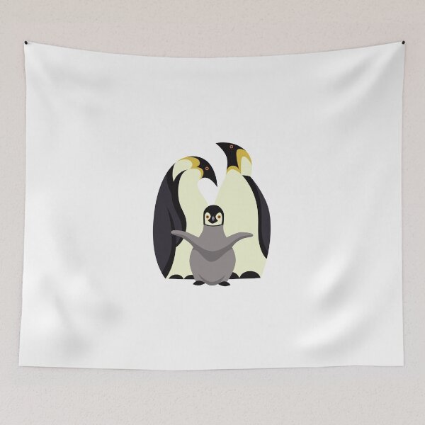 Item preview, Penguin Family (mirrored) designed and sold by bindertwine.