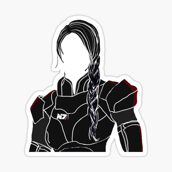 Vista previa del artículo con la obra «Comandante shepard», diseñado y vendido por AngelicArtwork.