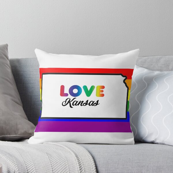 Item preview, Kansas Gay Pride Shirt - Kansas LGBT Rainbow Flag Shirt - Kansas Gay Pride designed and sold by Galvanized.