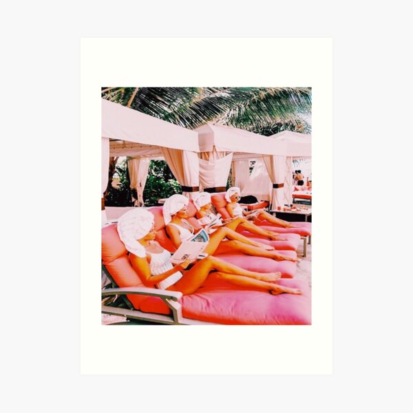 BY THE POOL Art Print