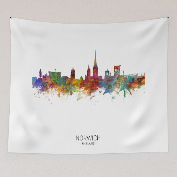 Item preview, Norwich Inglaterra Skyline designed and sold by ArtPrints.