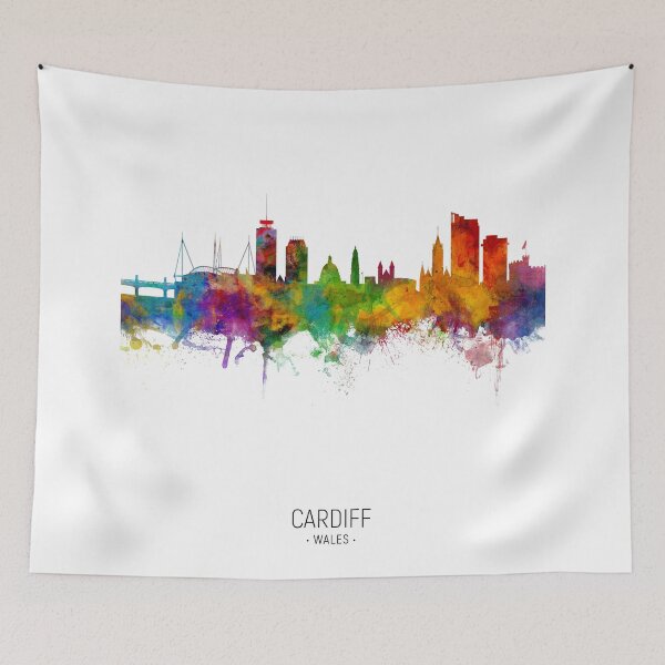 Item preview, Cardiff Wales Skyline designed and sold by ArtPrints.