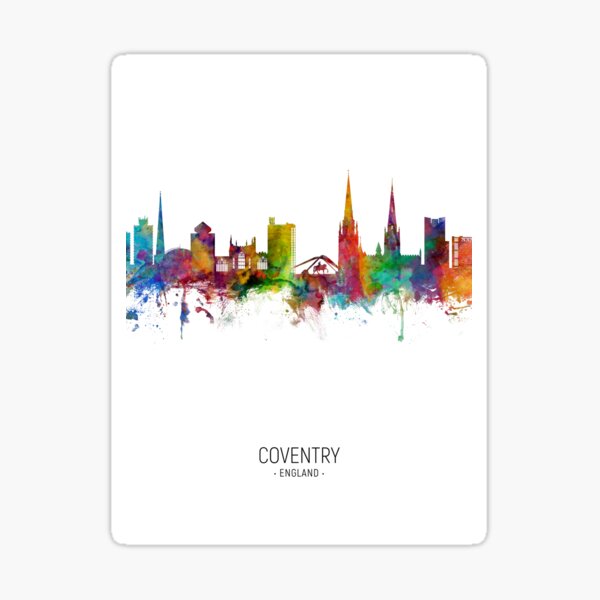 Item preview, Coventry England Skyline designed and sold by ArtPrints.