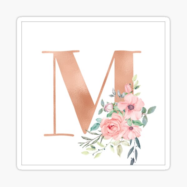 rose gold monogram