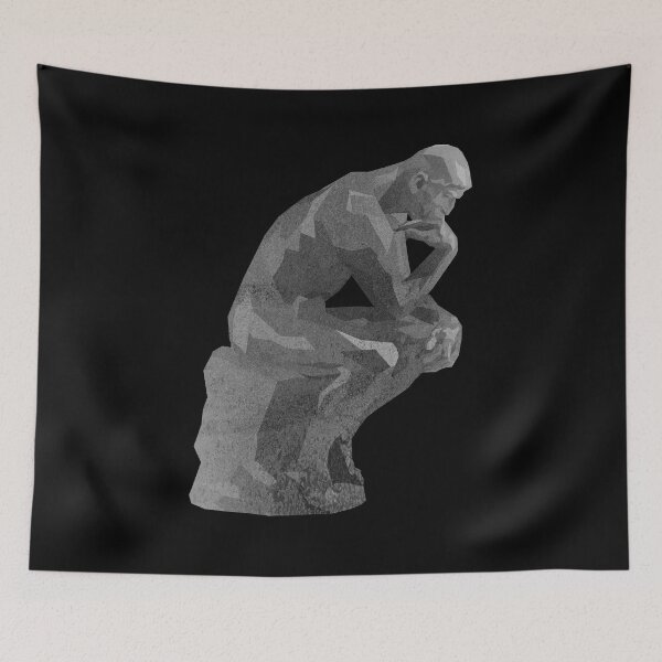 Item preview, The Thinker(Le Penseur). Low Poly Illustration. designed and sold by Sonof-Deair.