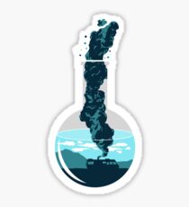 Inside a flask Sticker
