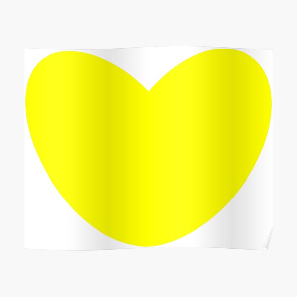 Poster Gelbes Herz Redbubble